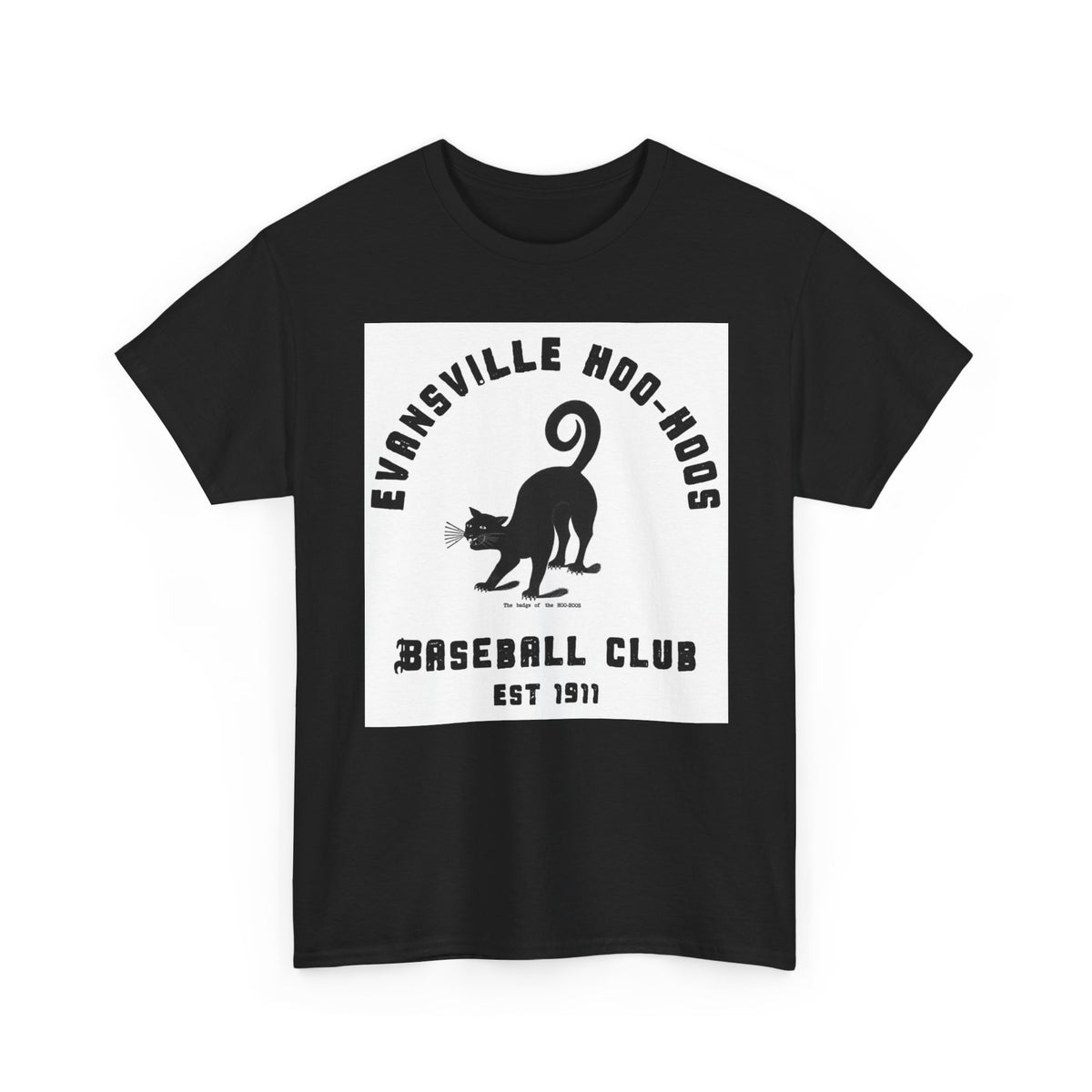 Evansville Hoo-Hoos 1911 Vintage Cat Baseball Tee