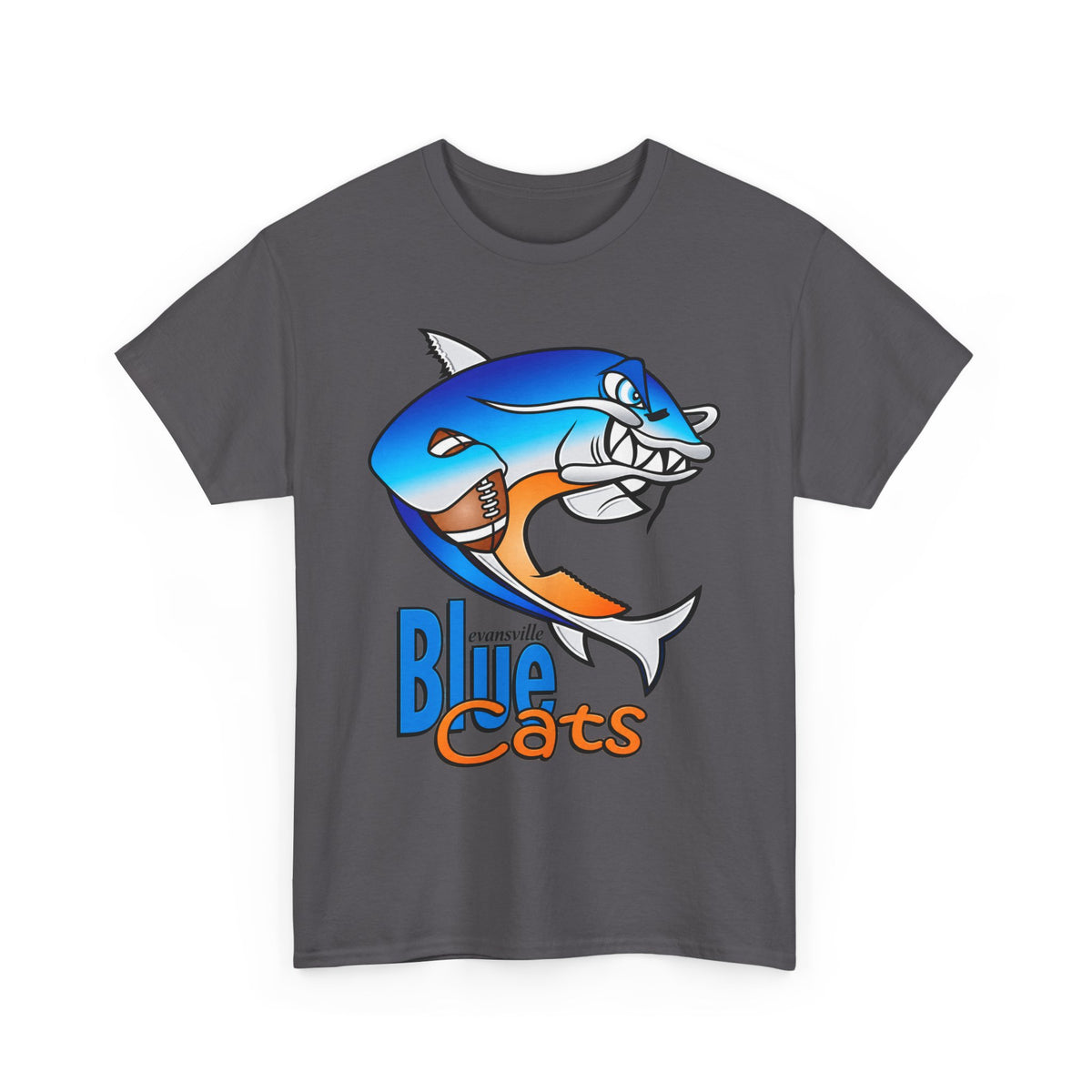 Evansville Blue Cats Shark Mascot T-Shirt