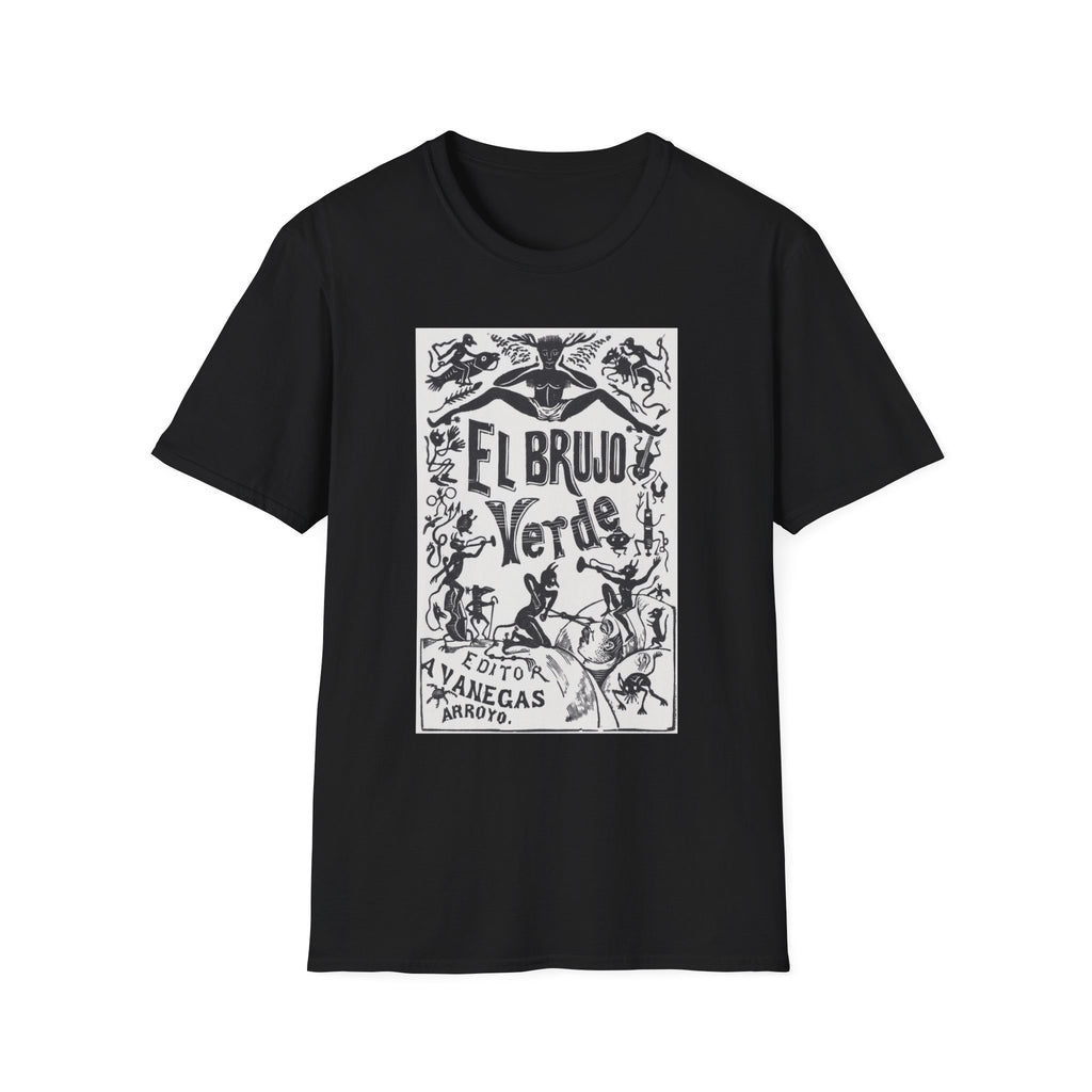 El Brujo Verde T-Shirt — Vintage Mexican Folk Art Design