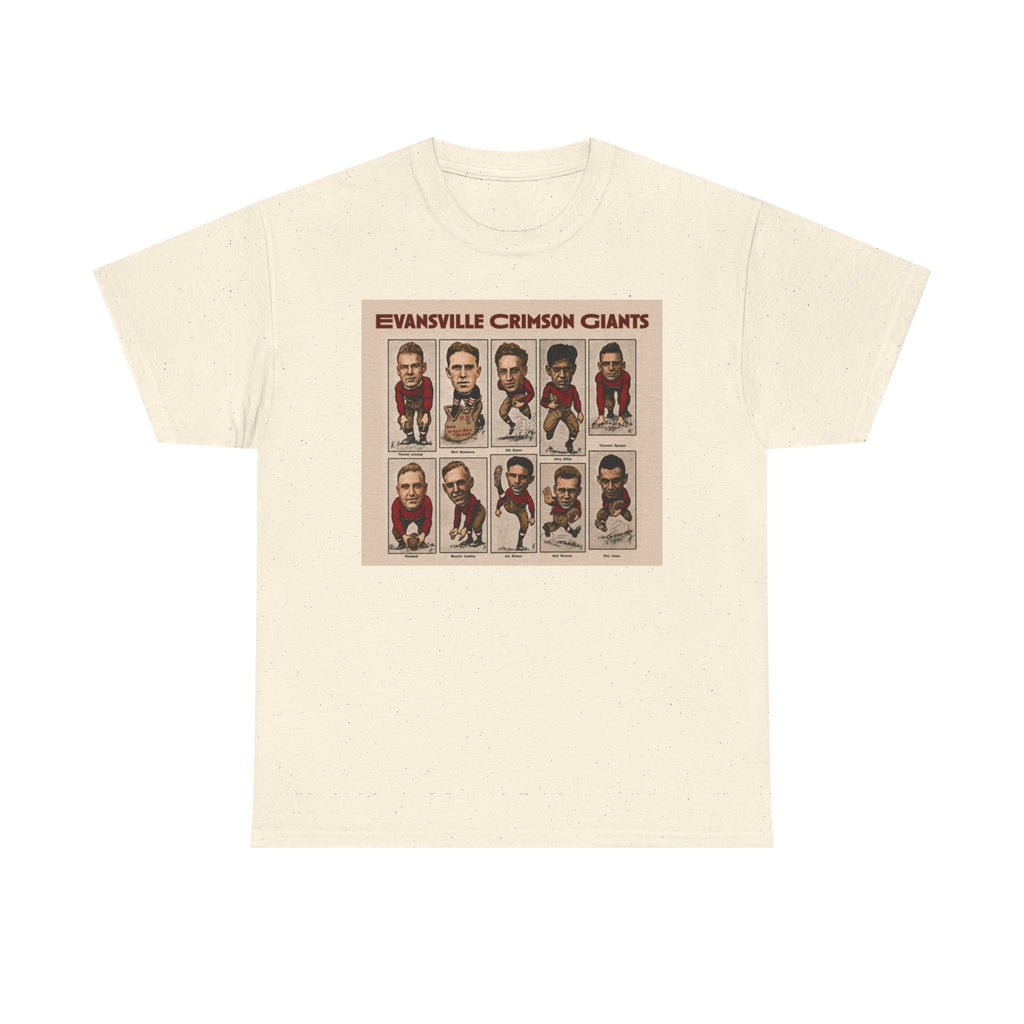 Evansville Crimson Giants Vintage Football Player Card Tee