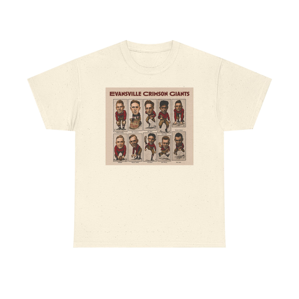 Evansville Crimson Giants Vintage Football Player Card Tee