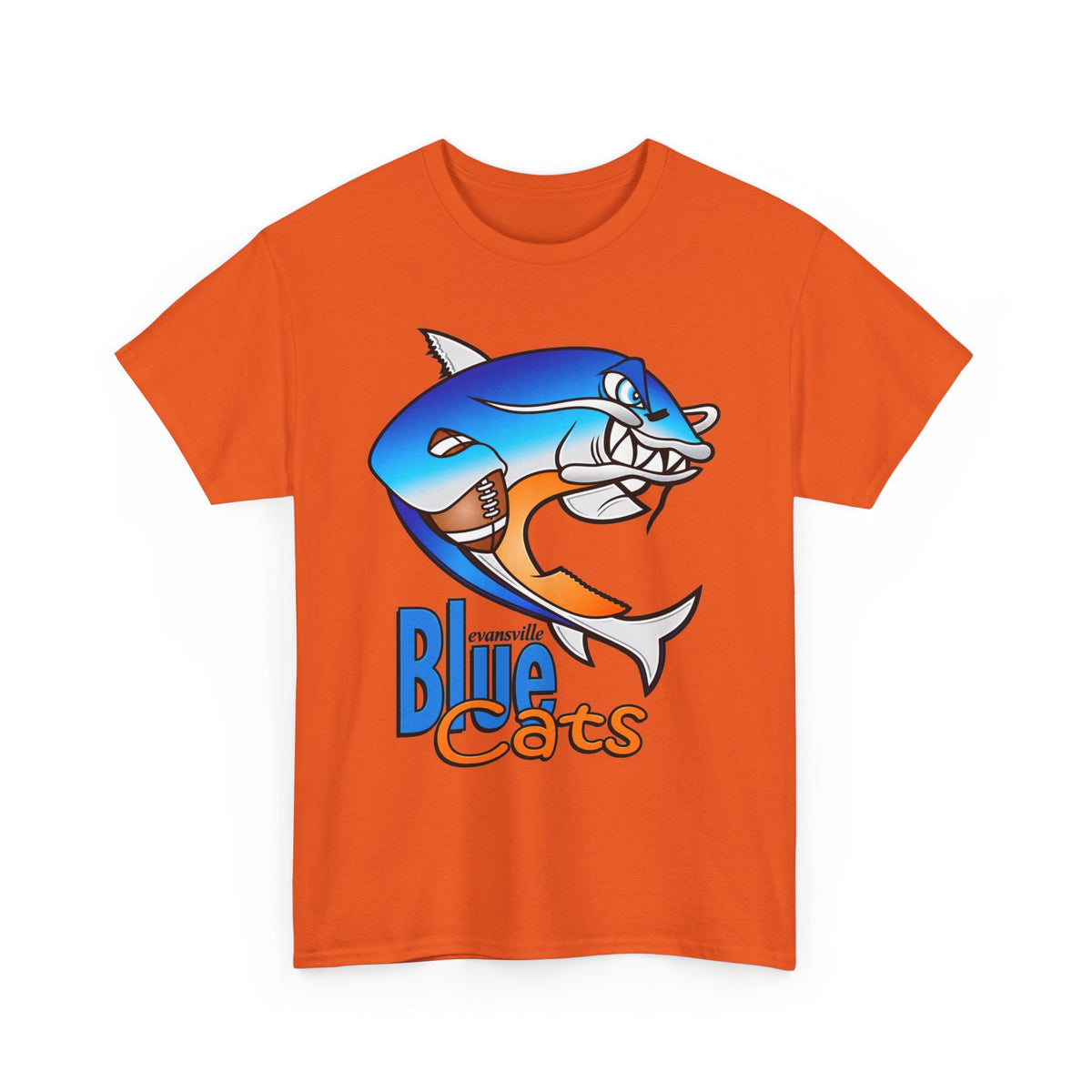 Evansville Blue Cats Shark Mascot T-Shirt