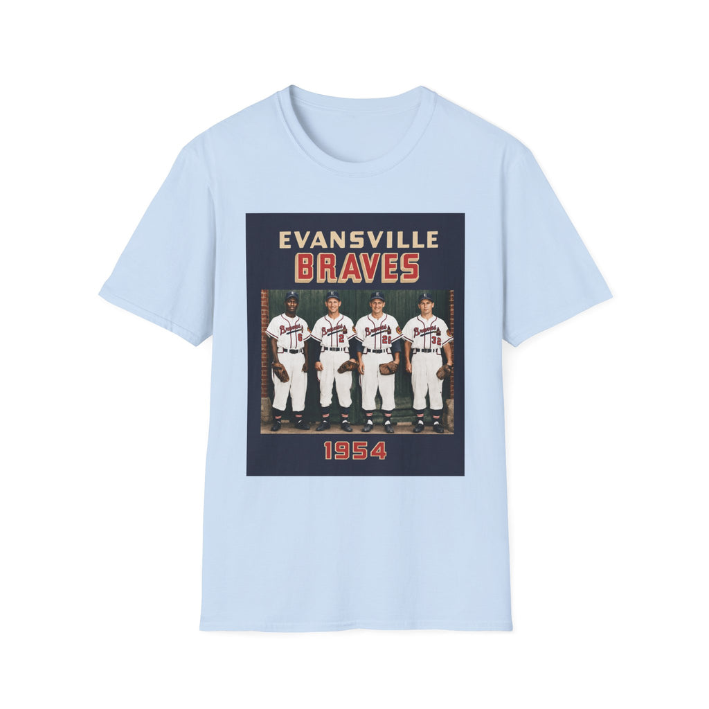 Evansville Braves Vintage Baseball T-Shirt — 1954 Team Photo