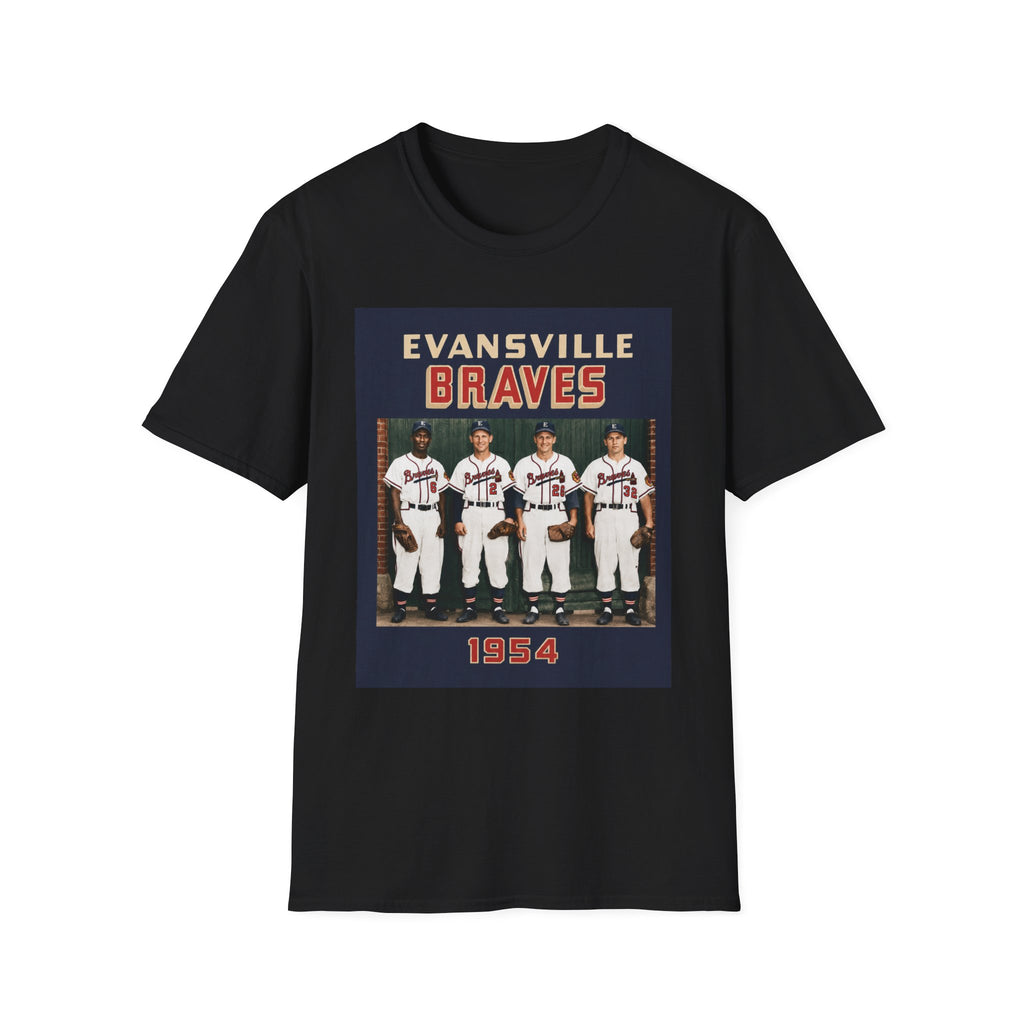Evansville Braves Vintage Baseball T-Shirt — 1954 Team Photo
