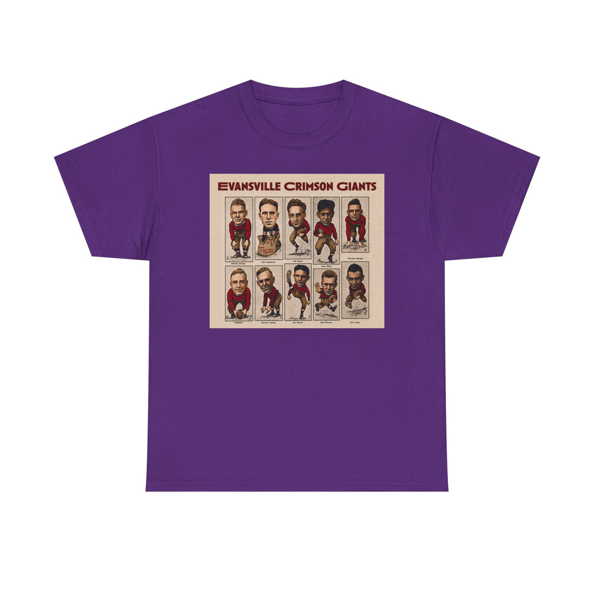 Evansville Crimson Giants Vintage Football Player Card Tee