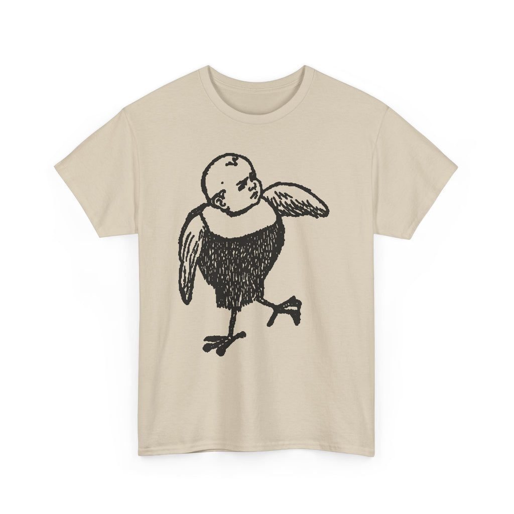 Bobby Hill Bird Monster Shirt 1900 Ad — Vintage Black Ink Bird Illustration Tee