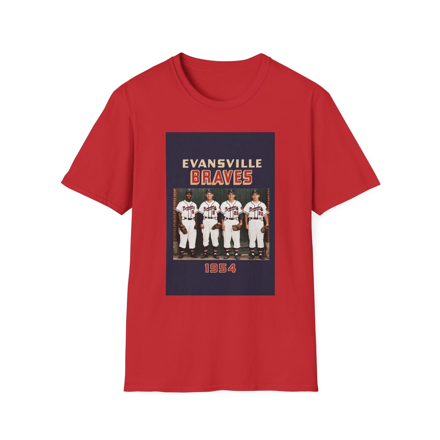 Evansville Braves Vintage Baseball T-Shirt — 1954 Team Photo
