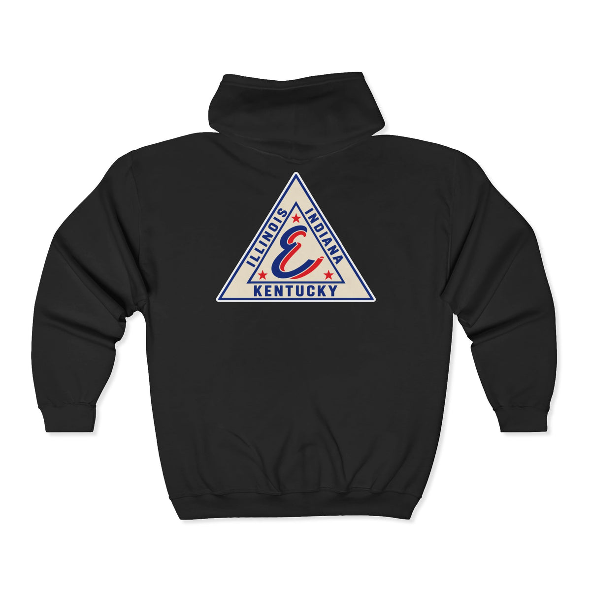 Evansville Triplets Full-Zip Hoodie — Vintage Script Team Jacket