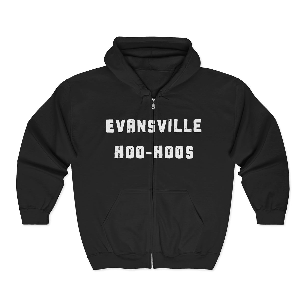 Evansville Hoo-Hoos 1911 Logo Full‑Zip Hoodie — Retro Baseball Club Logo