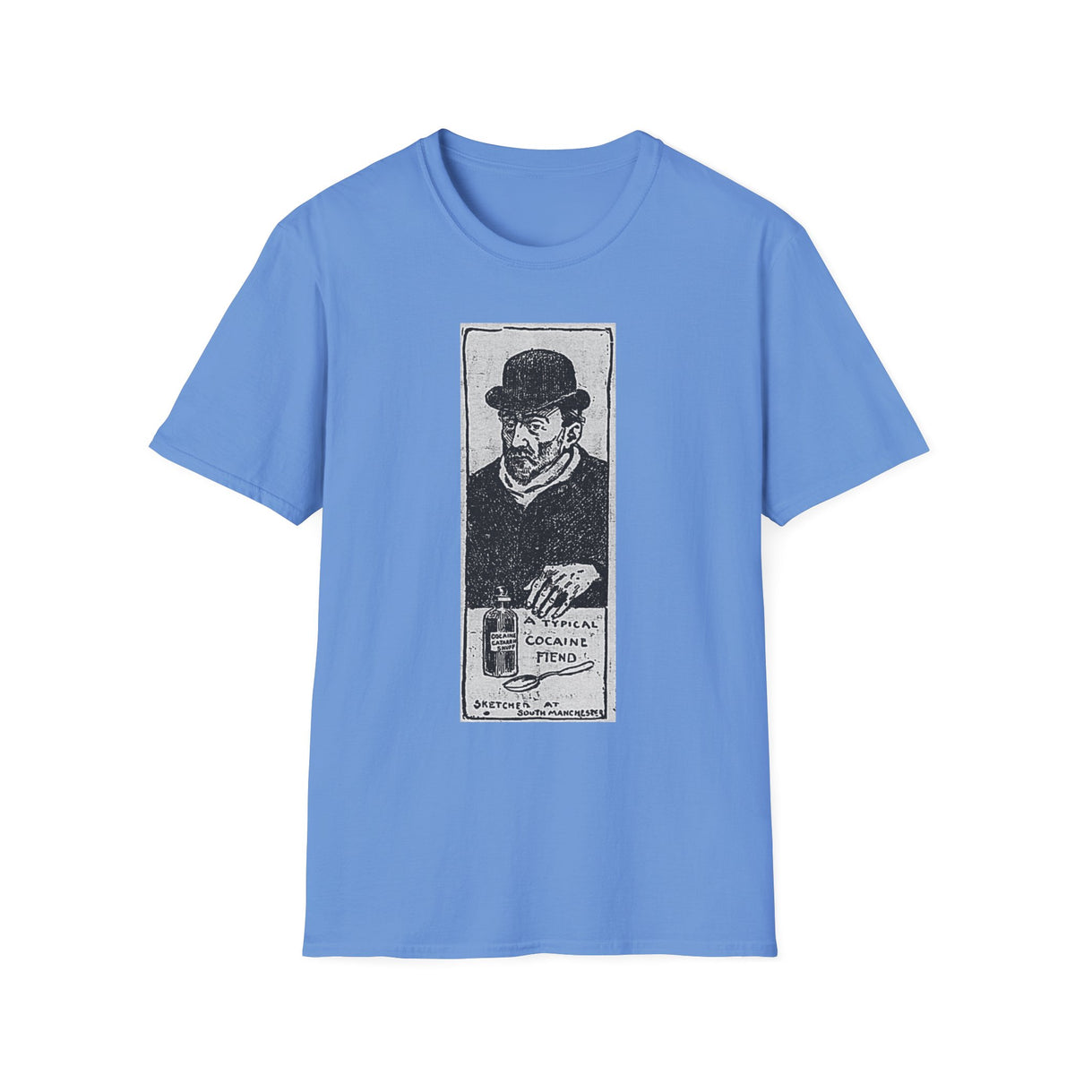 Vintage 'A Typical Cocaine Fiend' Newspaper Cartoon T-Shirt