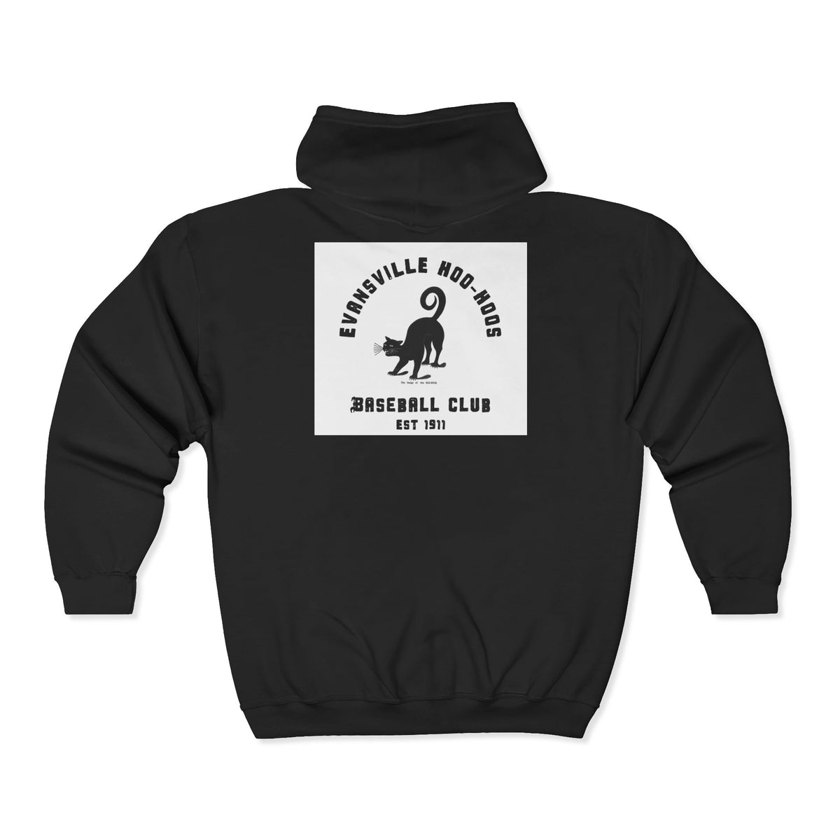 Evansville Hoo-Hoos 1911 Logo Full‑Zip Hoodie — Retro Baseball Club Logo