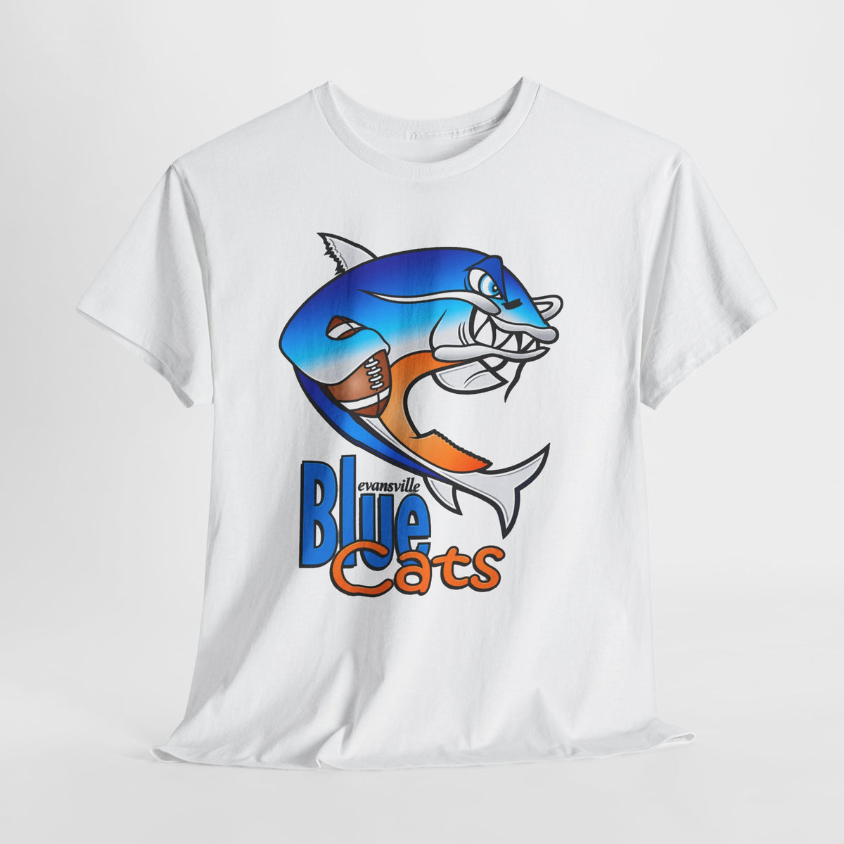Evansville Blue Cats Shark Mascot T-Shirt