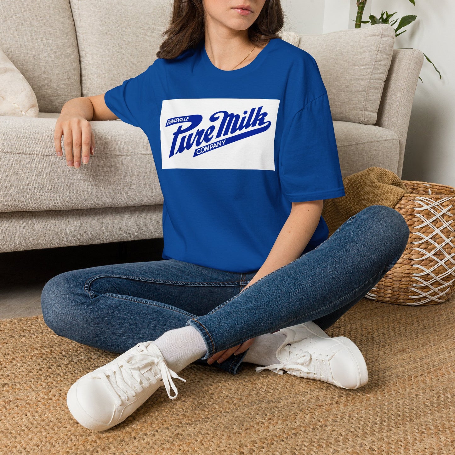 Copy of Pure Milk Company Retro Tee — Vintage Evansville Dairy Logo T-Shirt