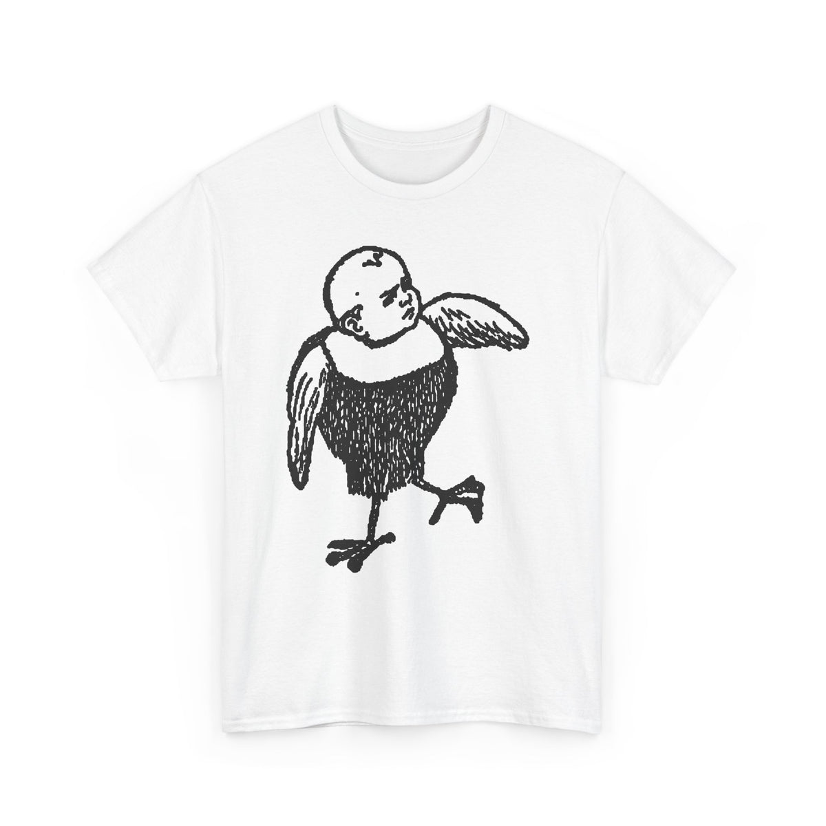 Bobby Hill Bird Monster Shirt 1900 Ad — Vintage Black Ink Bird Illustration Tee
