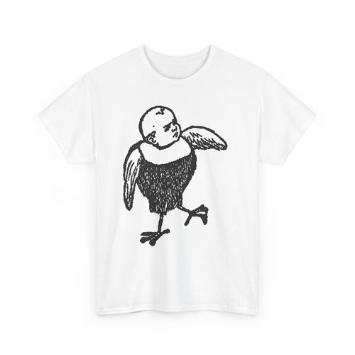 Bobby Hill Bird Monster Shirt 1900 Ad — Vintage Black Ink Bird Illustration Tee