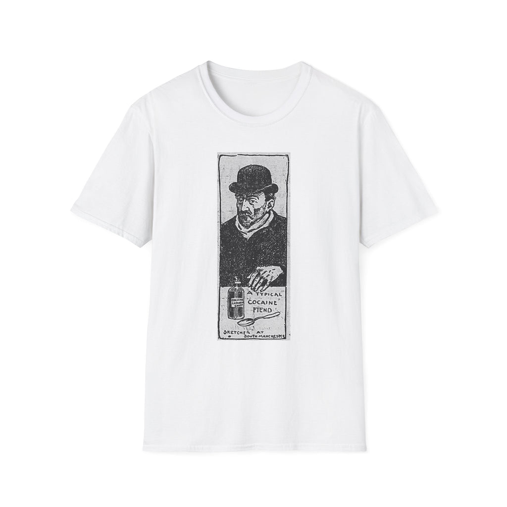 Vintage 'A Typical Cocaine Fiend' Newspaper Cartoon T-Shirt
