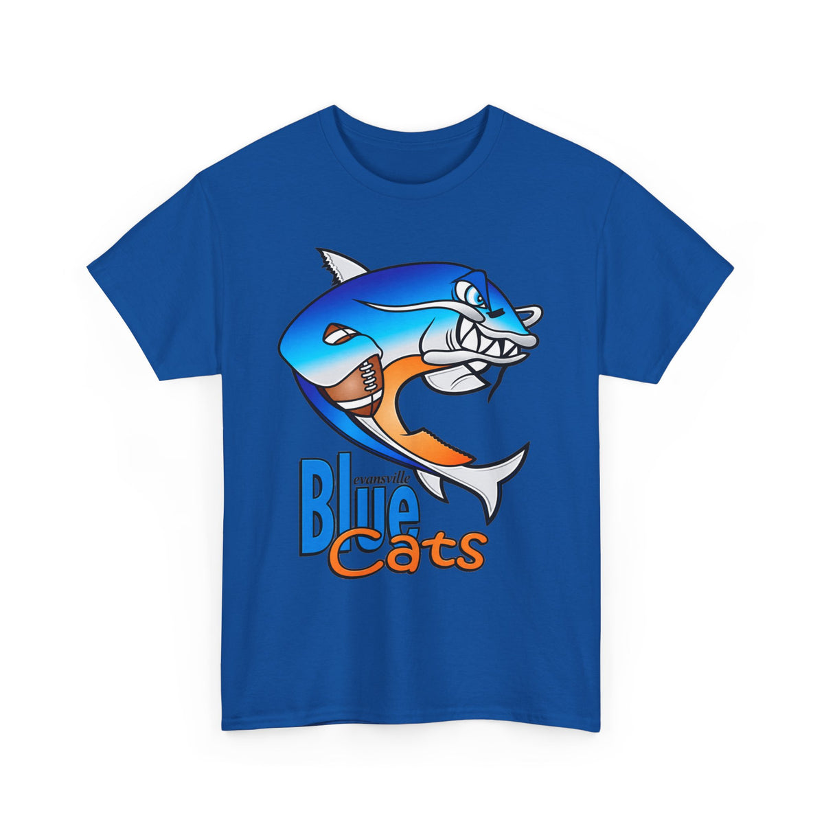 Evansville Blue Cats Shark Mascot T-Shirt