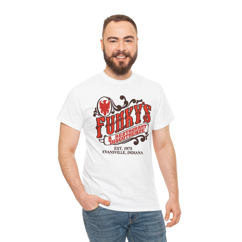 Funky’s Evansville, IN Restaurant & Discotheque Tee — Vintage Evansville, Indiana Graphic T‑Shirt