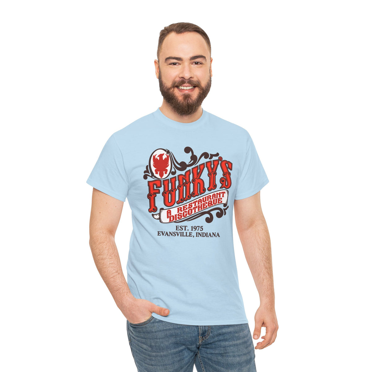 Funky’s Evansville, IN Restaurant & Discotheque Tee — Vintage Evansville, Indiana Graphic T‑Shirt