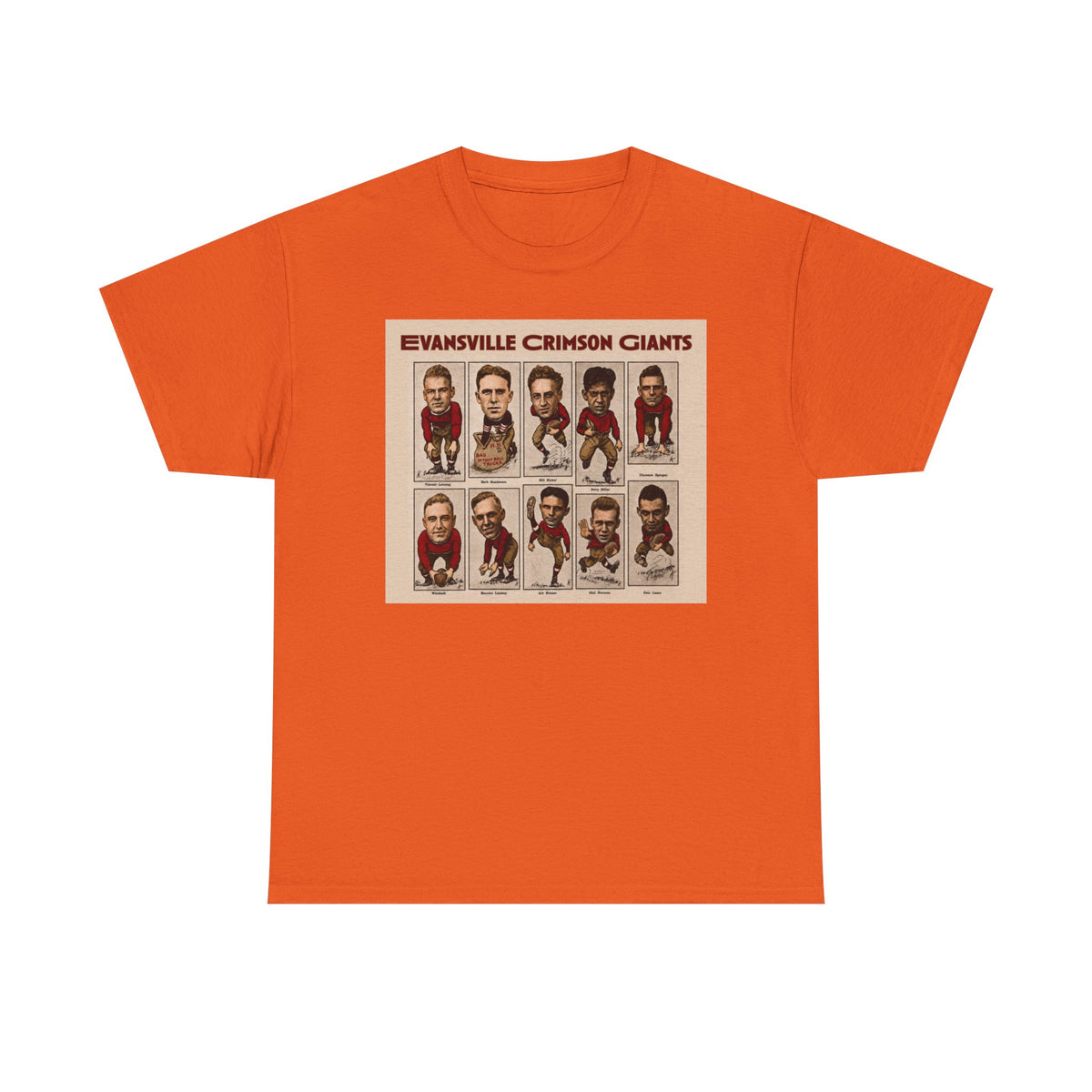 Evansville Crimson Giants Vintage Football Player Card Tee