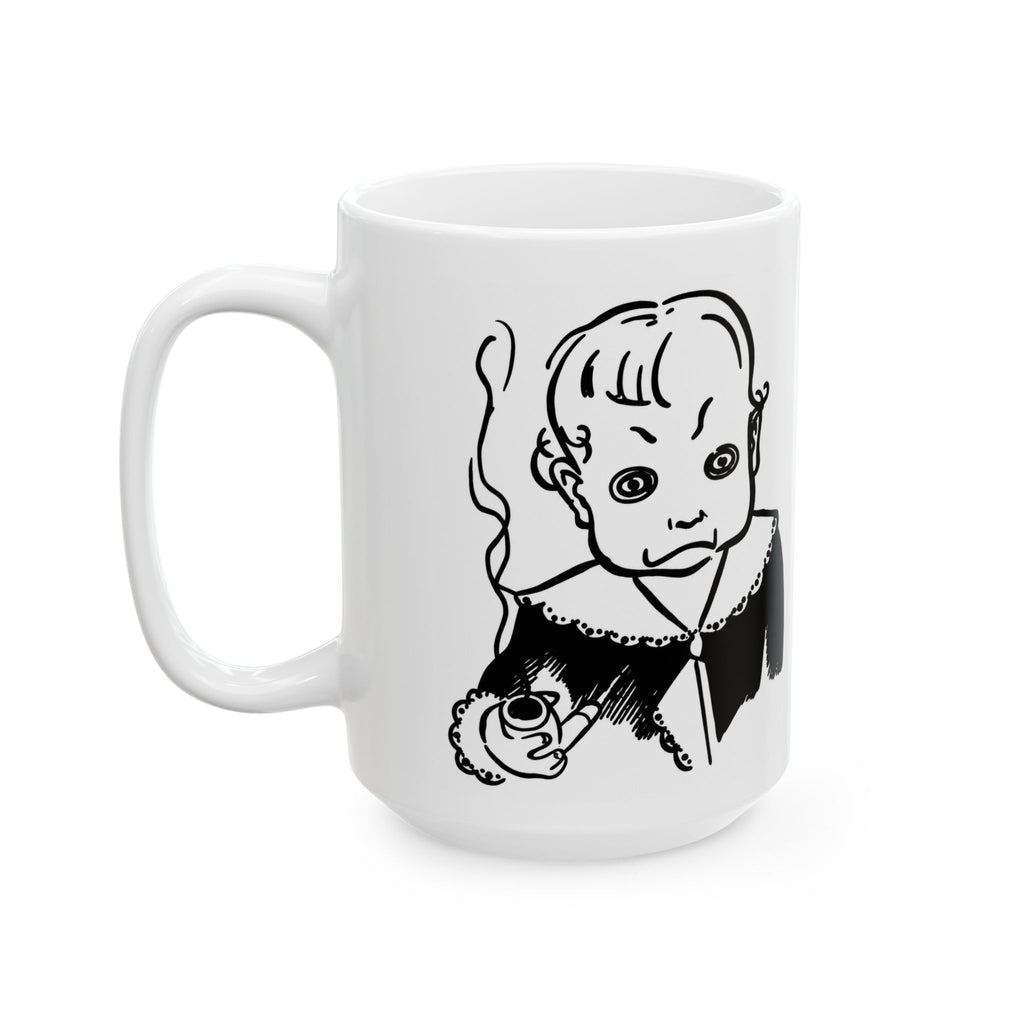 Coffee Is for Pussies Mug — Funny Bold Statement Ceramic Coffee Cup (15oz)