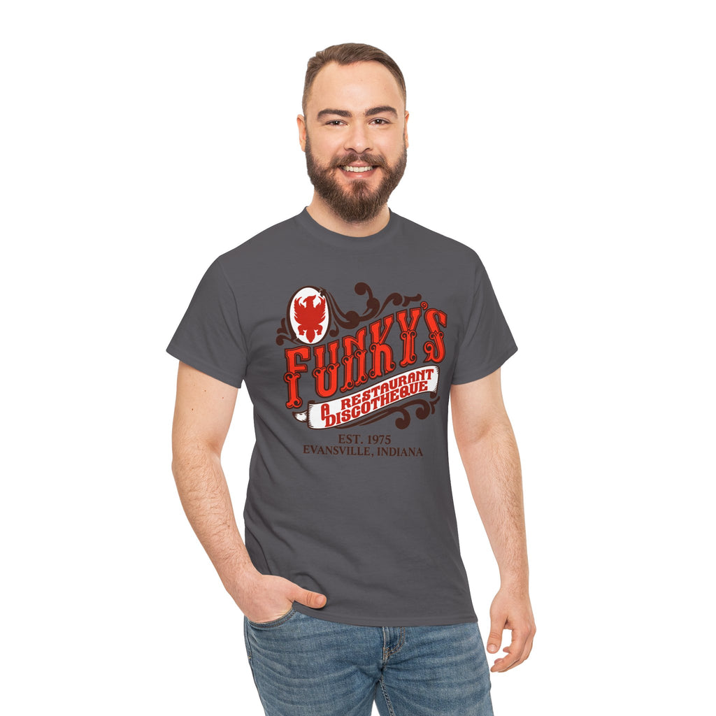 Funky’s Evansville, IN Restaurant & Discotheque Tee — Vintage Evansville, Indiana Graphic T‑Shirt