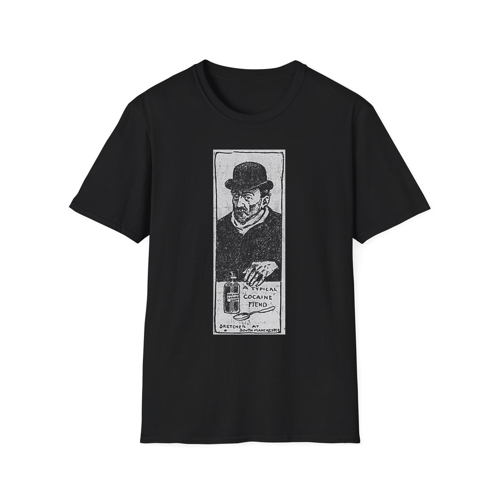 Vintage 'A Typical Cocaine Fiend' Newspaper Cartoon T-Shirt