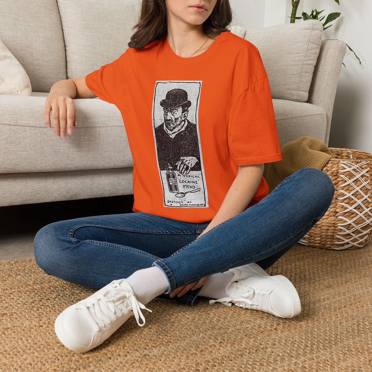 Vintage 'A Typical Cocaine Fiend' Newspaper Cartoon T-Shirt