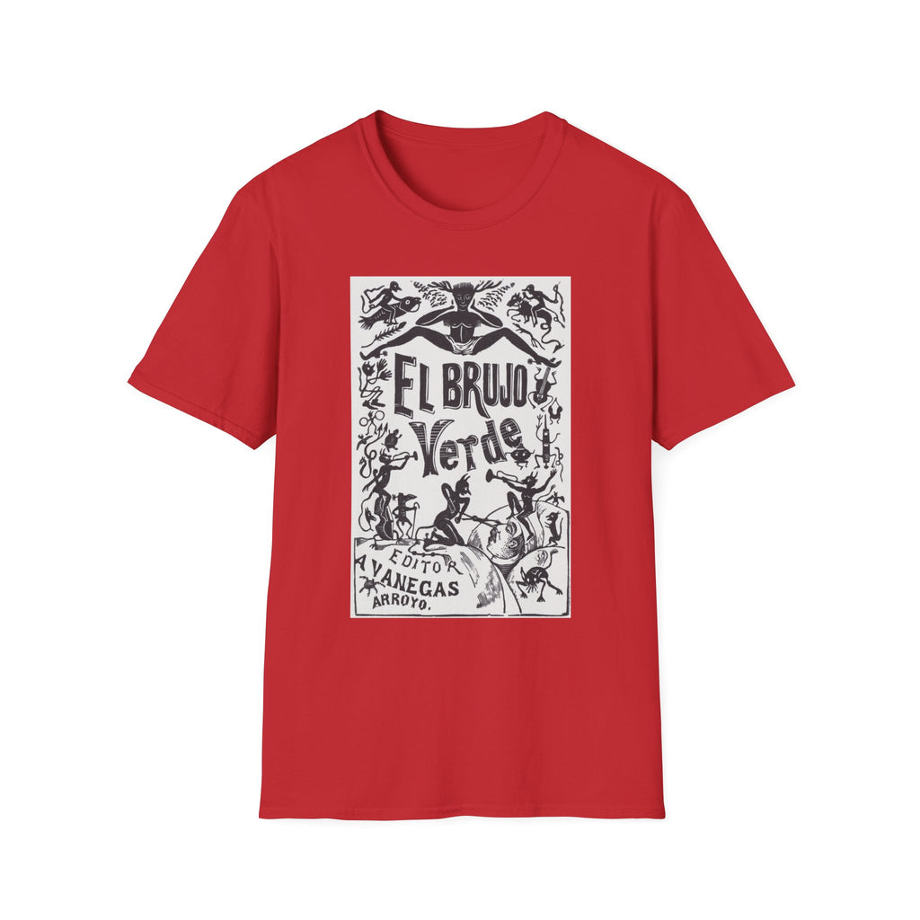 El Brujo Verde T-Shirt — Vintage Mexican Folk Art Design