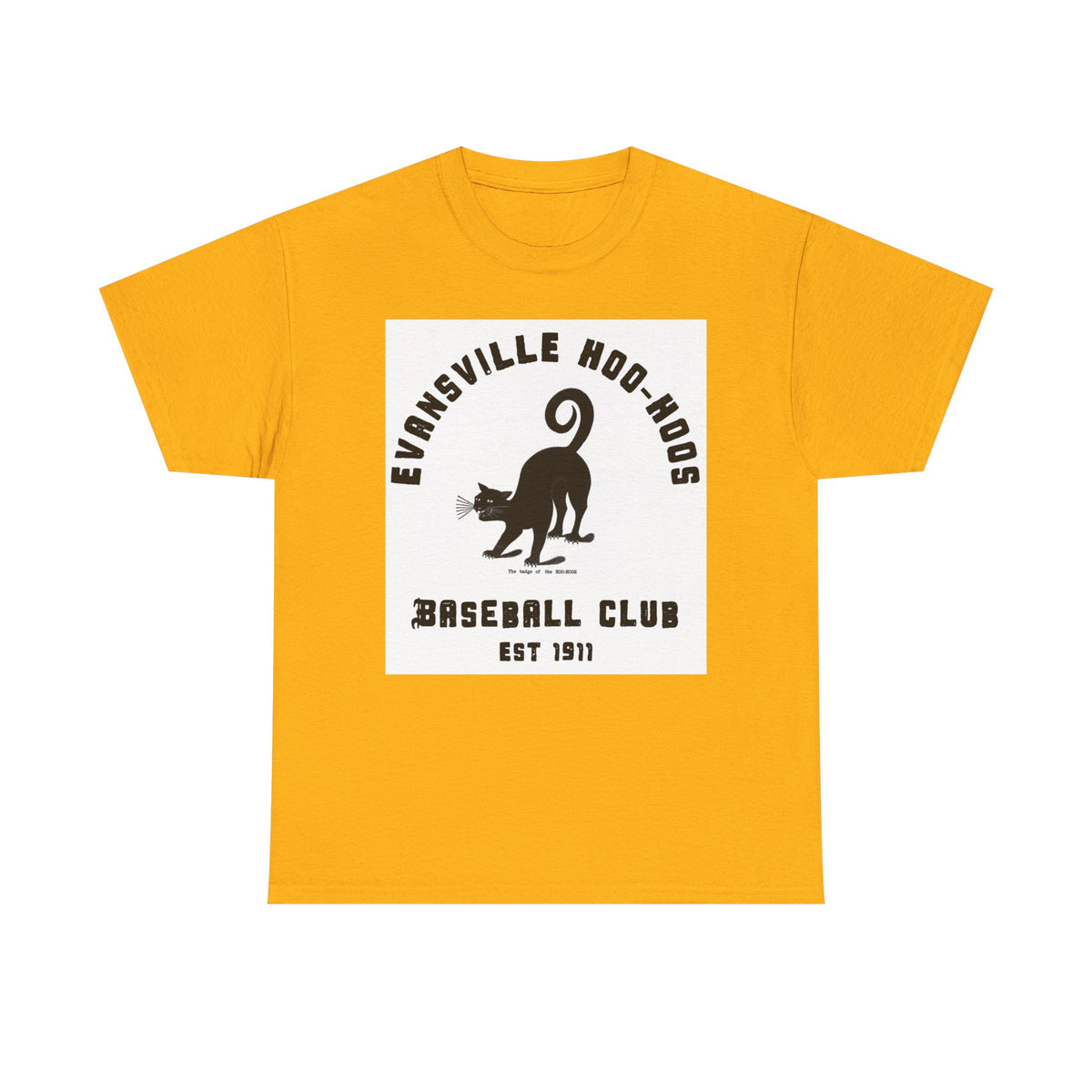 Evansville Hoo-Hoos 1911 Vintage Cat Baseball Tee