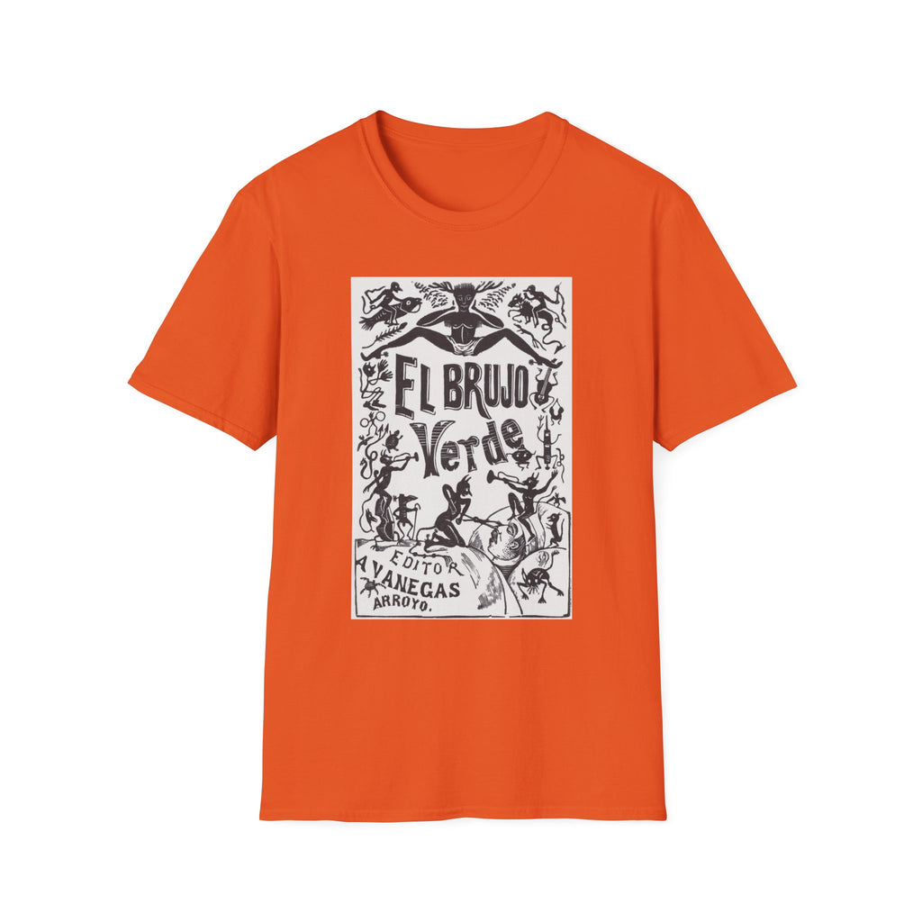 El Brujo Verde T-Shirt — Vintage Mexican Folk Art Design