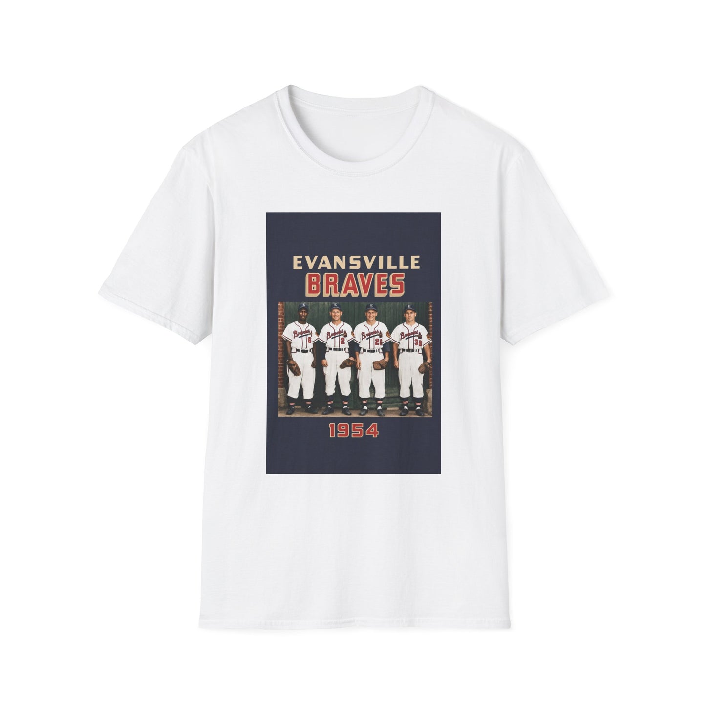 Evansville Braves Vintage Baseball T-Shirt — 1954 Team Photo