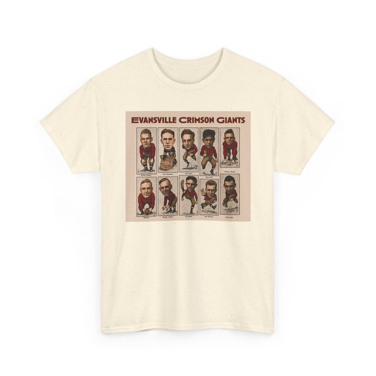 Evansville Crimson Giants Vintage Football Player Card Tee