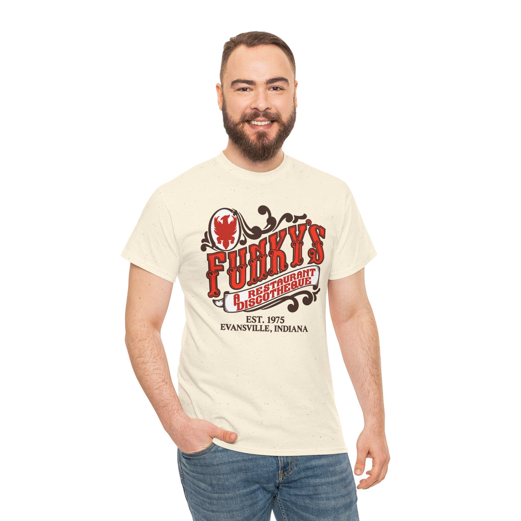 Funky’s Evansville, IN Restaurant & Discotheque Tee — Vintage Evansville, Indiana Graphic T‑Shirt