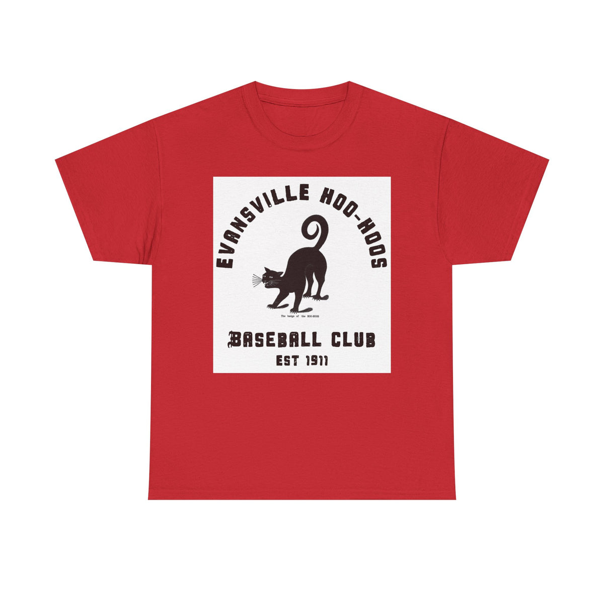 Evansville Hoo-Hoos 1911 Vintage Cat Baseball Tee