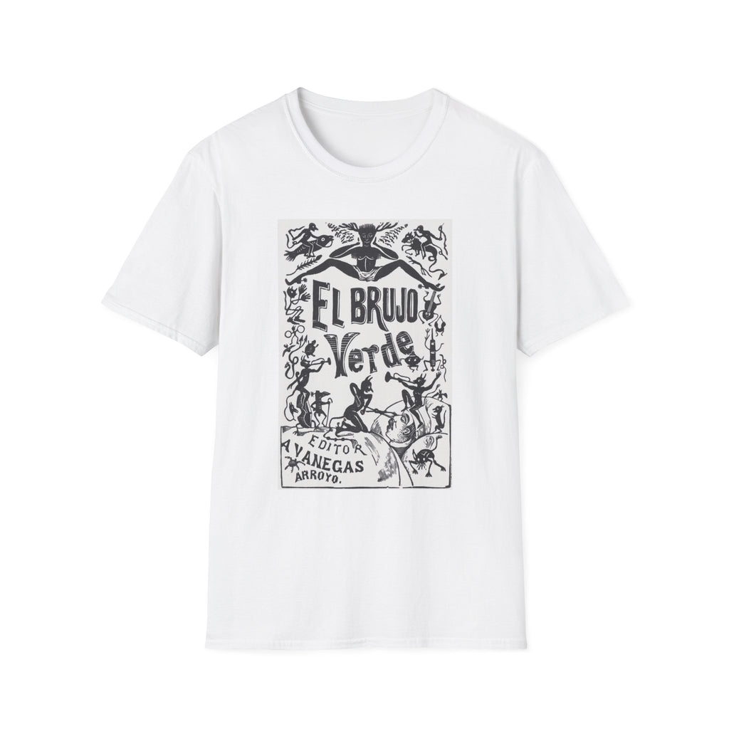 El Brujo Verde T-Shirt — Vintage Mexican Folk Art Design