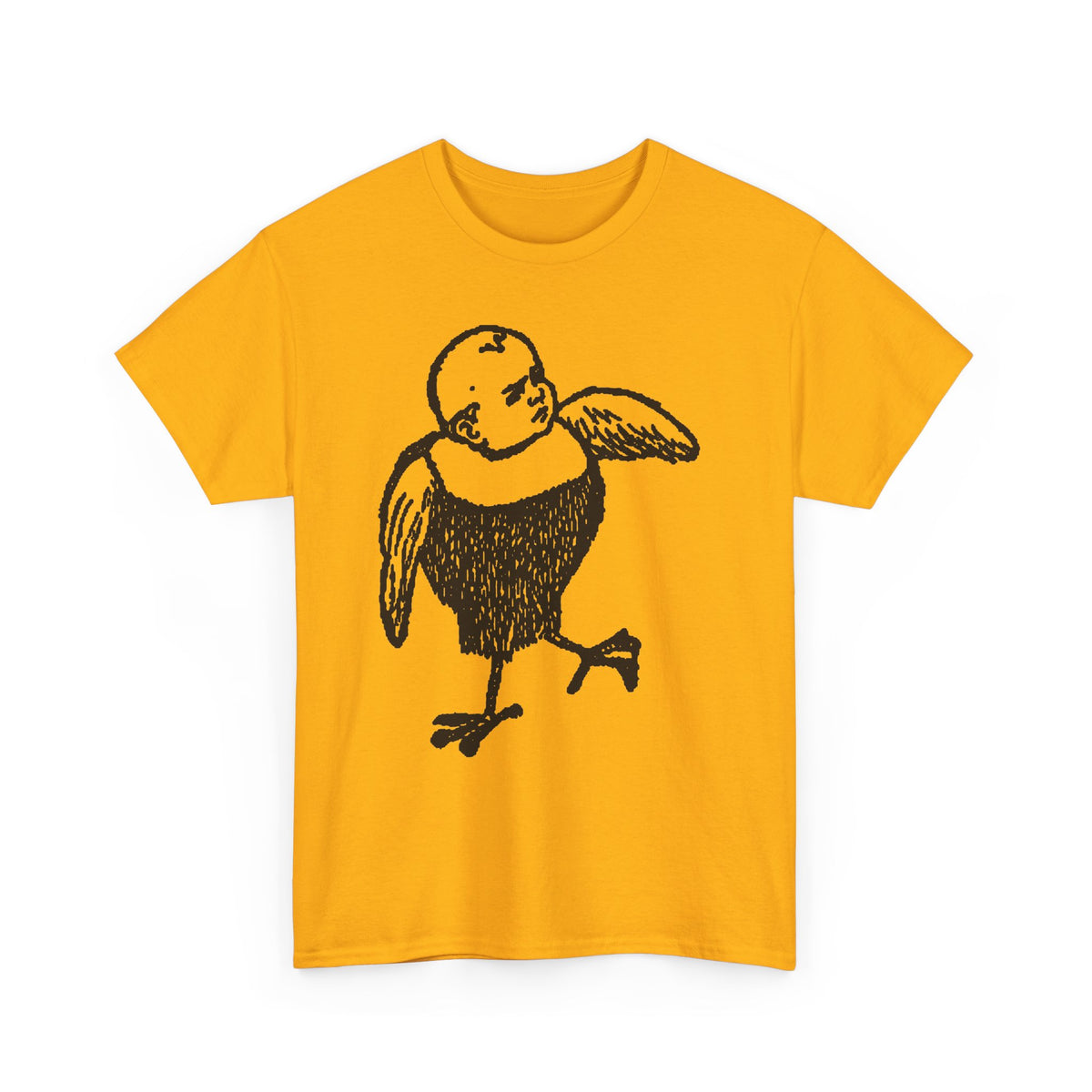 Bobby Hill Bird Monster Shirt 1900 Ad — Vintage Black Ink Bird Illustration Tee