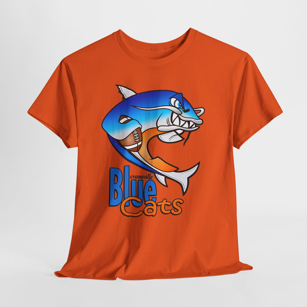 Evansville Blue Cats Shark Mascot T-Shirt