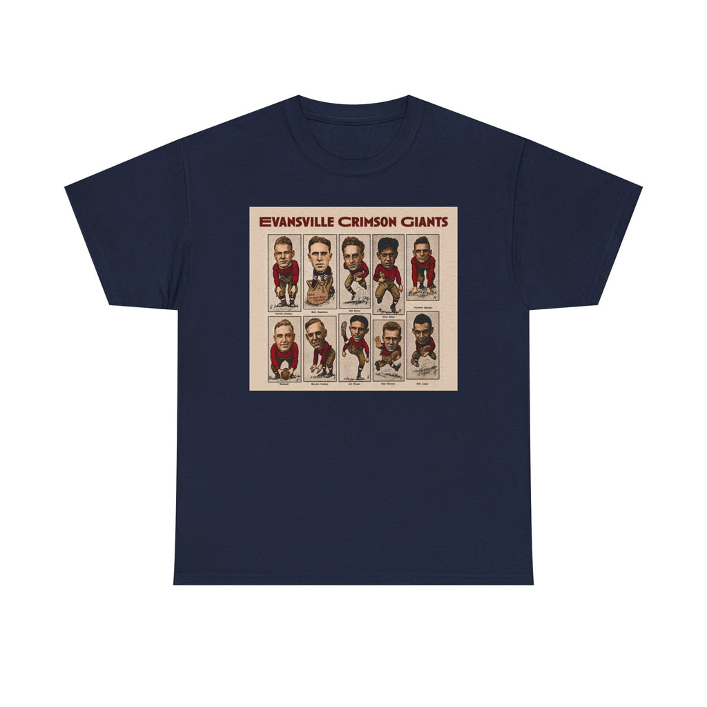 Evansville Crimson Giants Vintage Football Player Card Tee
