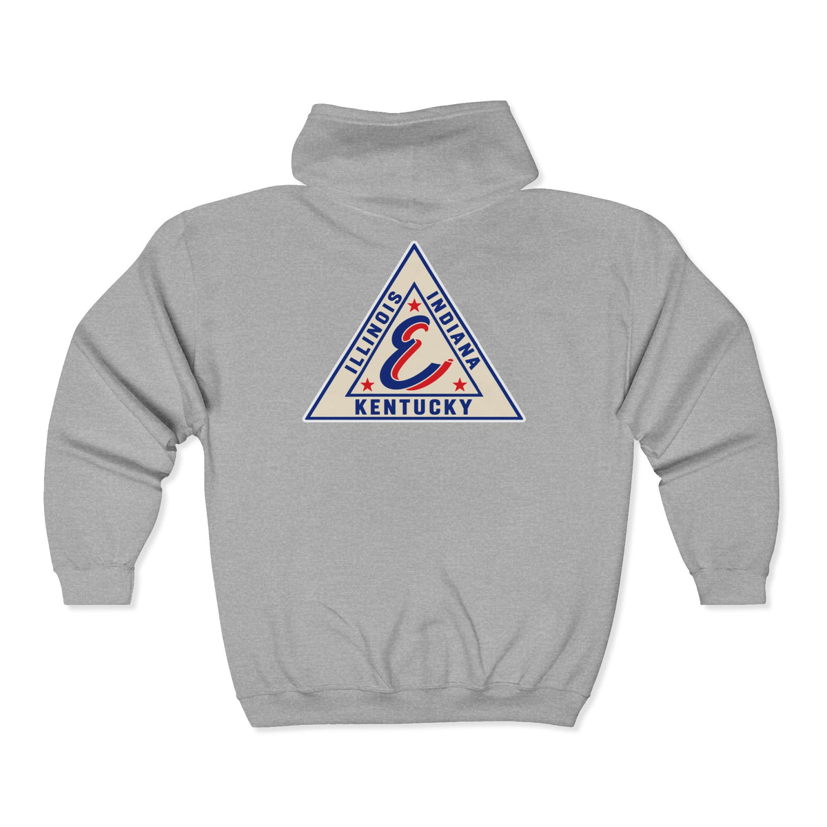 Evansville Triplets Full-Zip Hoodie — Vintage Script Team Jacket