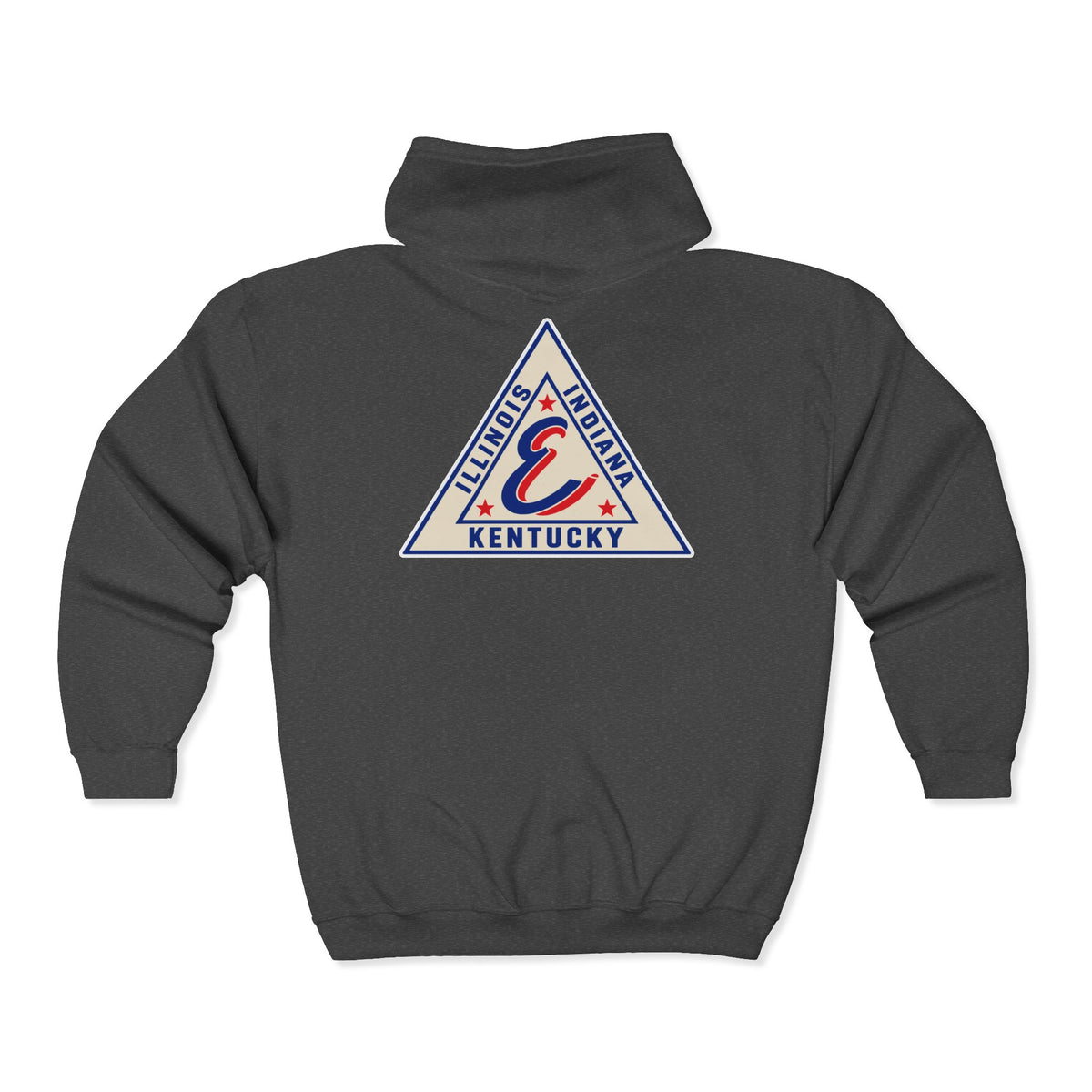Evansville Triplets Full-Zip Hoodie — Vintage Script Team Jacket