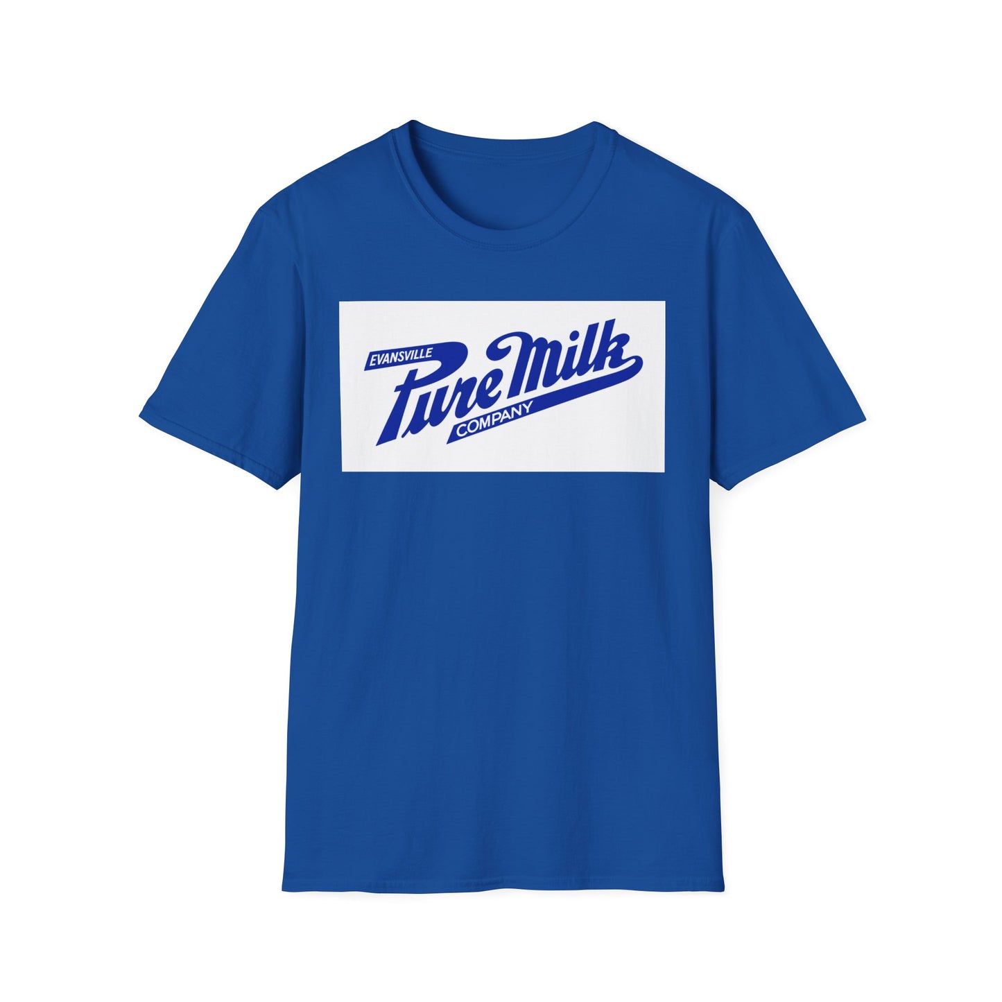 Copy of Pure Milk Company Retro Tee — Vintage Evansville Dairy Logo T-Shirt