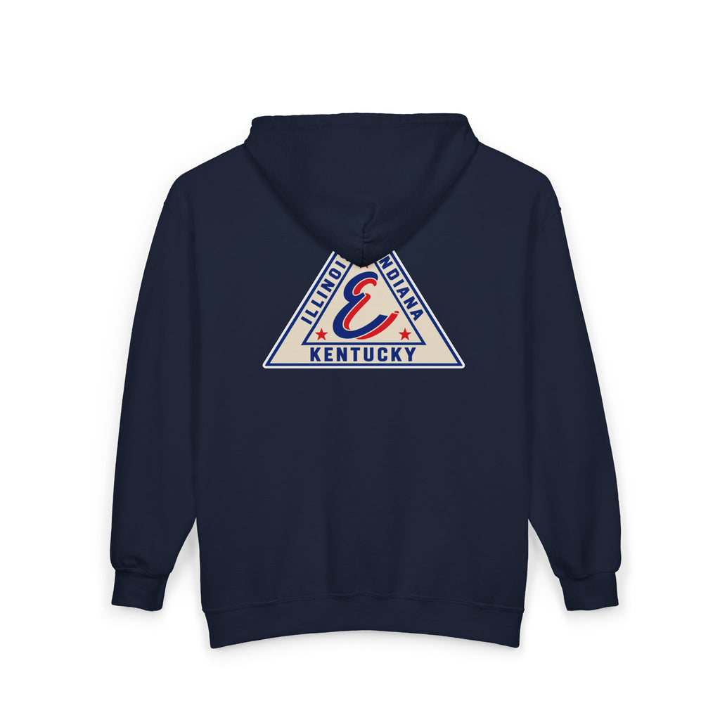 Evansville Triplets Full-Zip Hoodie — Vintage Script Team Jacket