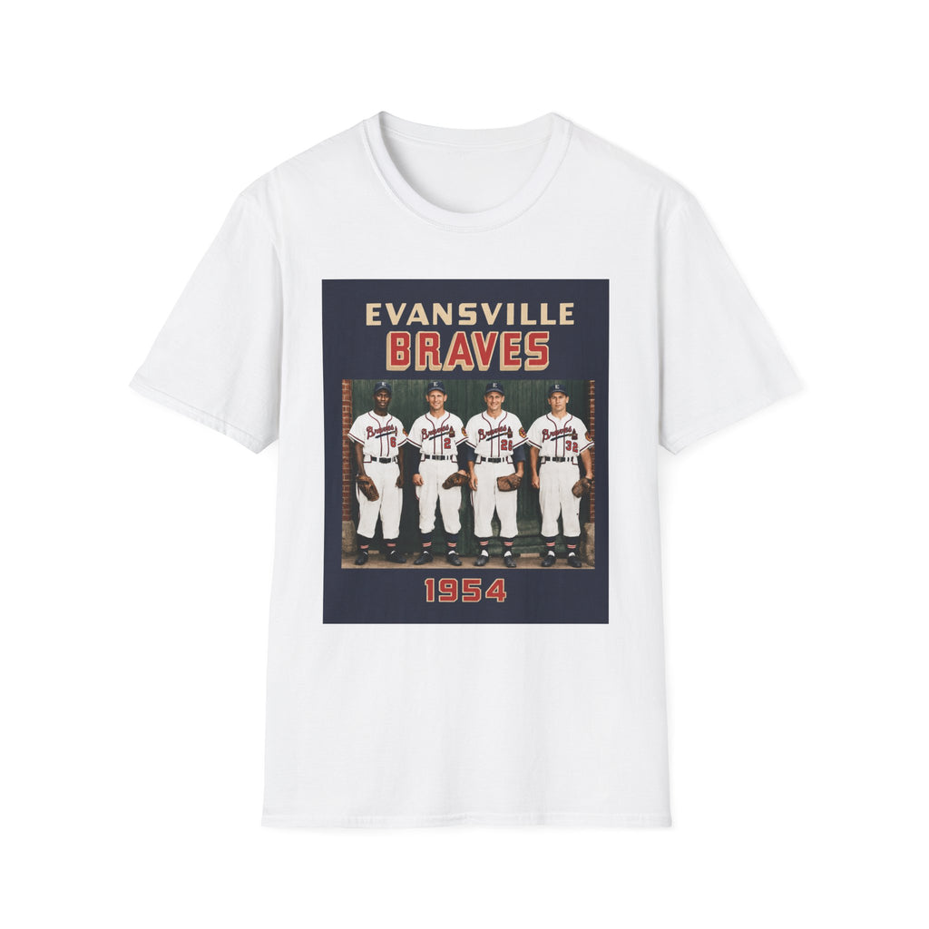 Evansville Braves Vintage Baseball T-Shirt — 1954 Team Photo