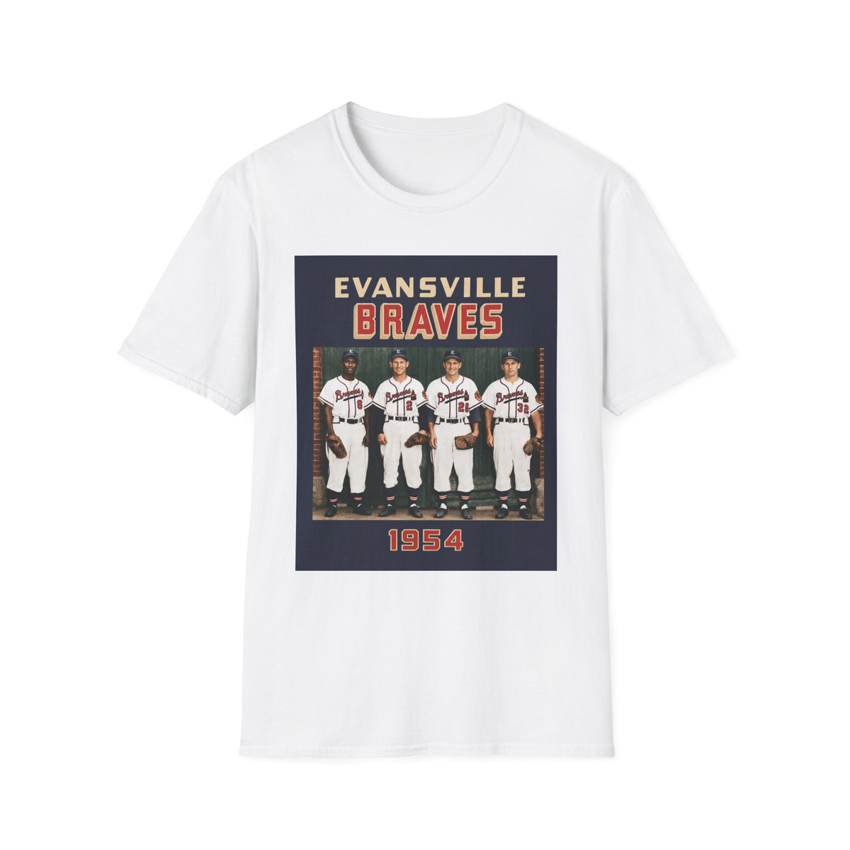 Evansville Braves Vintage Baseball T-Shirt — 1954 Team Photo