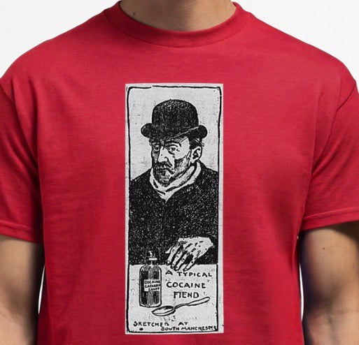 Vintage 'A Typical Cocaine Fiend' Newspaper Cartoon T-Shirt