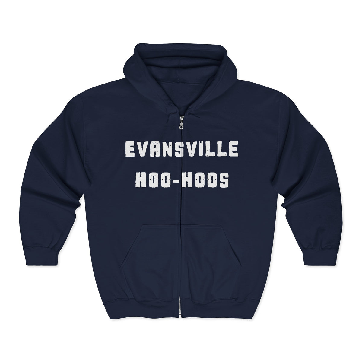 Evansville Hoo-Hoos 1911 Logo Full‑Zip Hoodie — Retro Baseball Club Logo