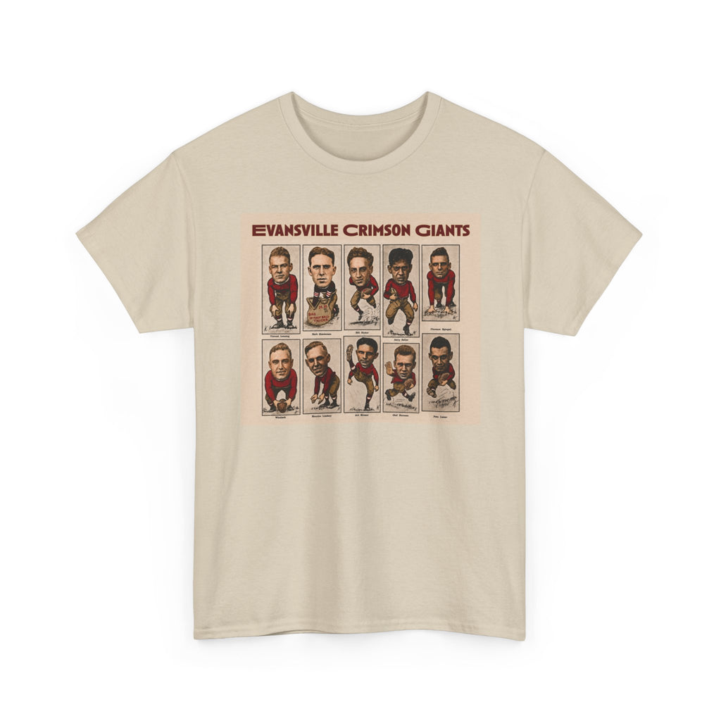 Evansville Crimson Giants Vintage Football Player Card Tee