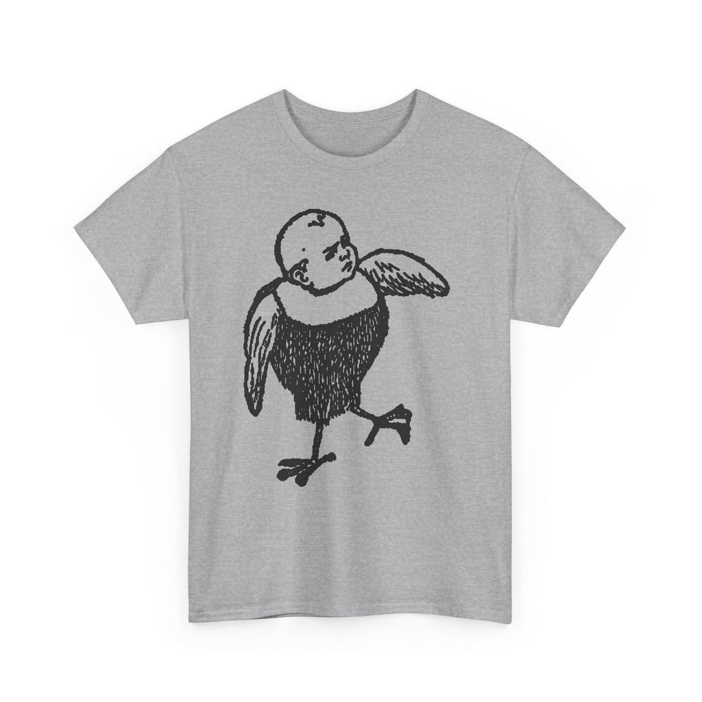 Bobby Hill Bird Monster Shirt 1900 Ad — Vintage Black Ink Bird Illustration Tee