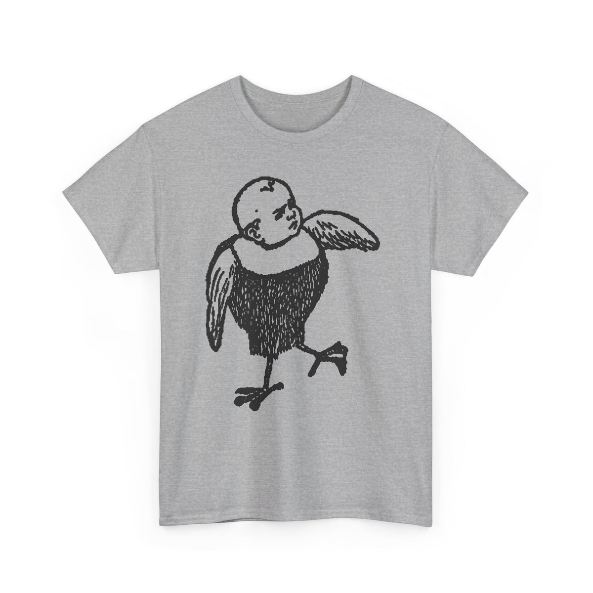 Bobby Hill Bird Monster Shirt 1900 Ad — Vintage Black Ink Bird Illustration Tee